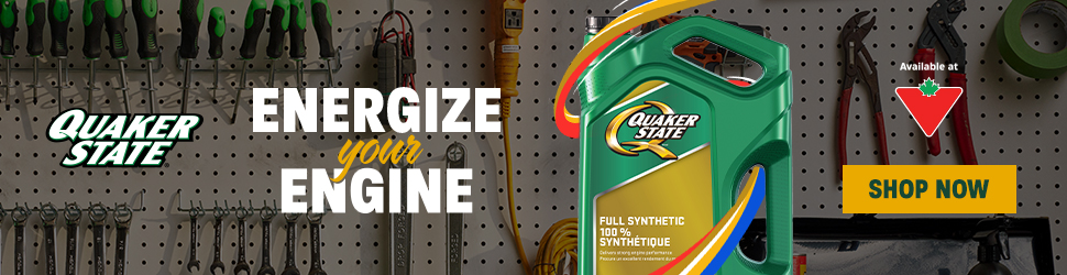 Advertisement. Quaker State Energize Your Engine