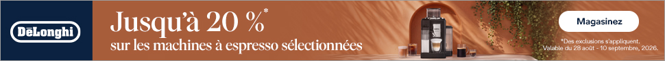 Advertisement. DeLonghi Jusqu'à 20 %* sur les machines à espresso sélectionnées.Des exclusions s'appliquent.Valide du 28 août 10 sept