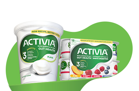 Activia, New recipe. Better taste.*