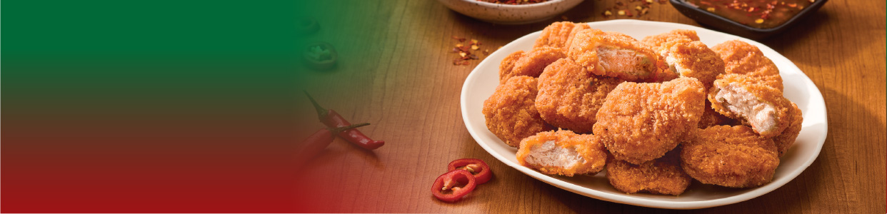 Zabiha Halal INTRODUCING Fire CRISP TASTY. SPICY. CRUNCHY. Shop Now