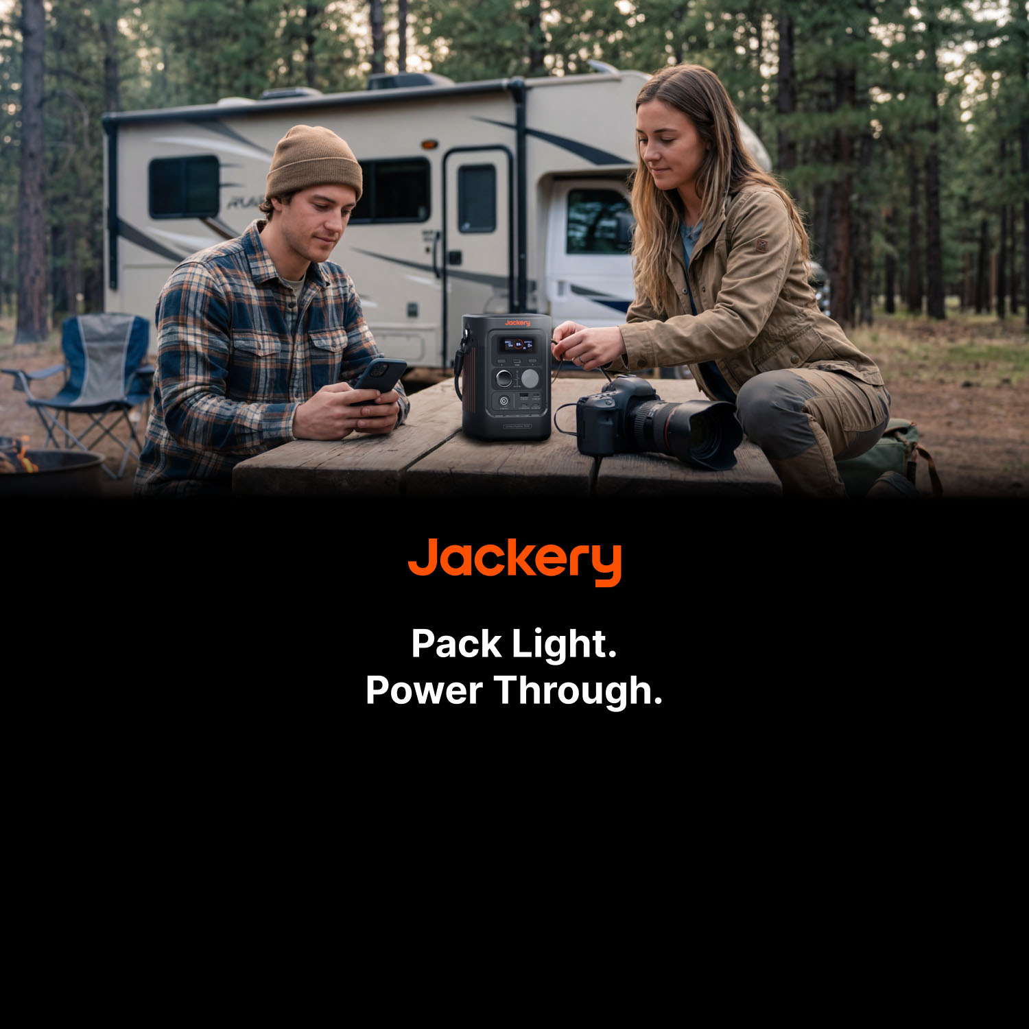 Jackery. Pack Light. Power Through. Shop Now.