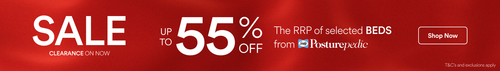 Sale Clearance On Now | Up to 55% Off | RRP of Selected Beds