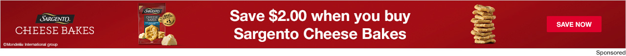 Save $2.00 when you buy Sargento Cheese Bakes