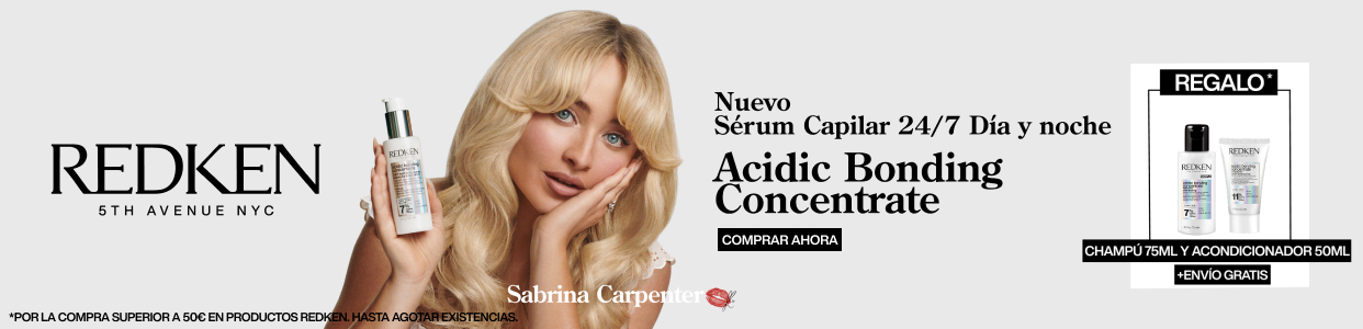 REDKEN. Sabrina Carpenter. Nuevo séreum Capilar 24/7 día y Noche.