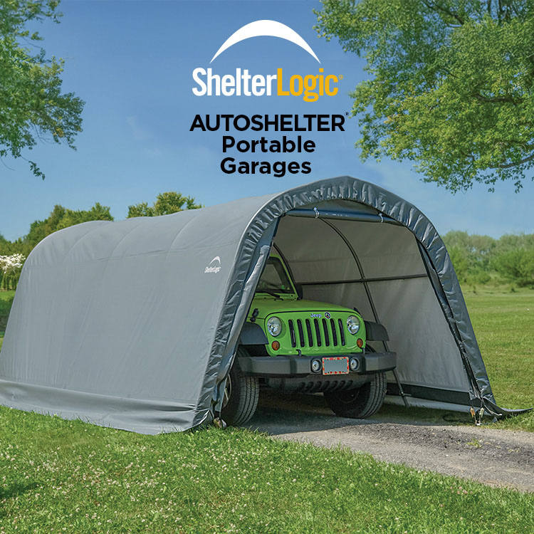 ShelterLogic. AUTOSHELTER® PORTABLE GARAGES. Ideal storage solution for vehicles, small tractors, and more. Shop Now.