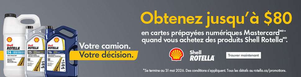 Advertisement. Shell Rotella Obtenez jusqu'a $80 en cartes prepayes numeriques Mastercard quand vous achetez des produits Shell Rotella