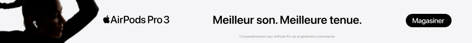 Advertisement. AirPods Pro 3. Meilleur son. Meilleure tenue. Magasiner. Comparativement aux AirPods Pro de la génération précédente