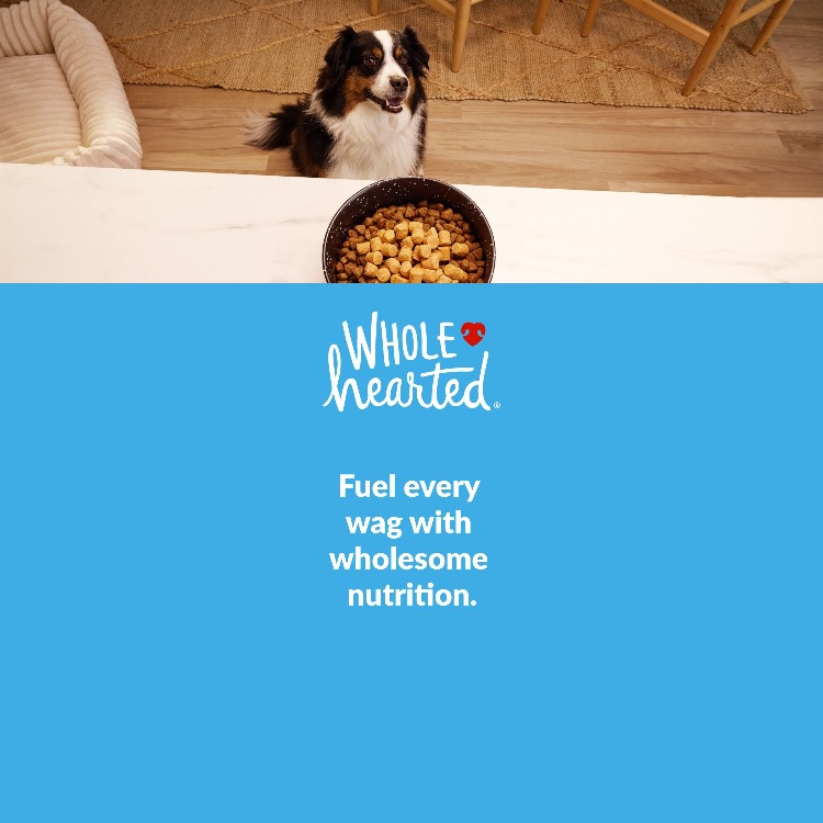 WholeHearted. Give your pets the goodness they need for more joyful moments together. Shop Now.