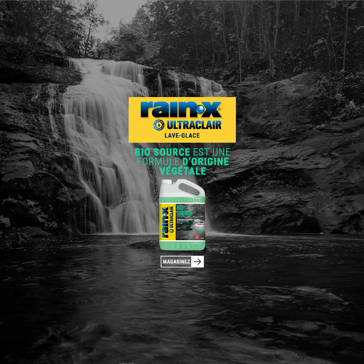 Rainx ultraclair. Lave-glace. bio source est une formule d'origine vegetale. Magasinez.
