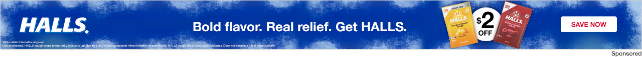 Bold flavor. Real relief. Get HALLS. 