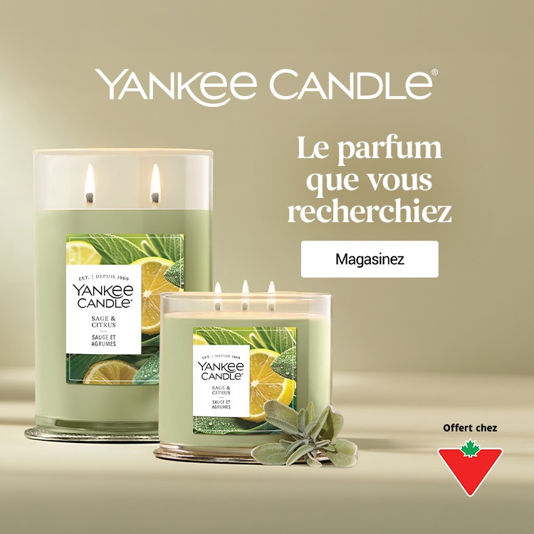 YANKEE CANDLE. Le parfum que vous recherchiez. Magasinez. Offert chez Canadian Tire.