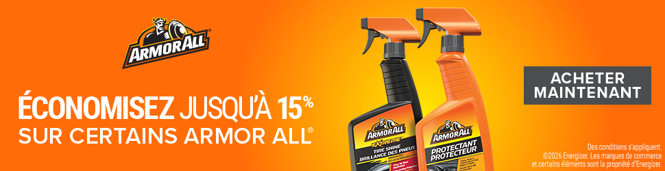 Advertisement. Armor All. Économisez jusqu’à 15 % sur certains produits Armor All. Acheter maintenant.